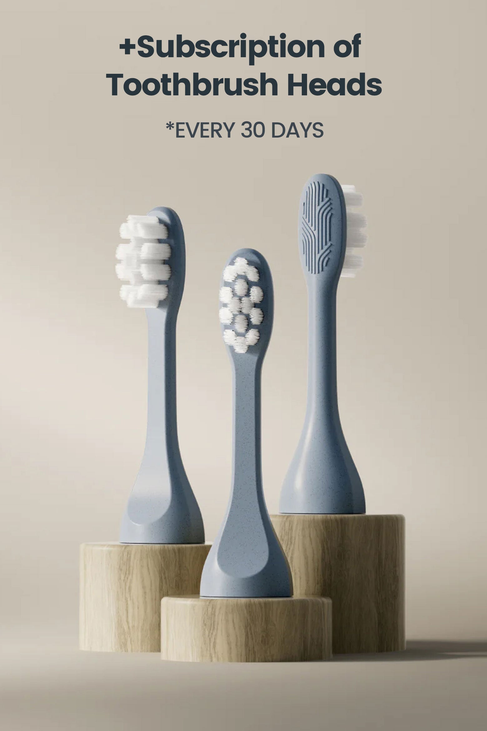 3 Toothbrush-Heads™ Black | Monthly Supply